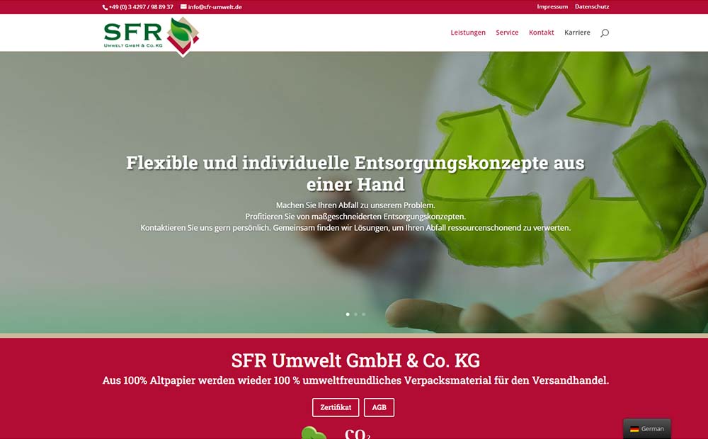 Internetpräsentation SFR Umwelt