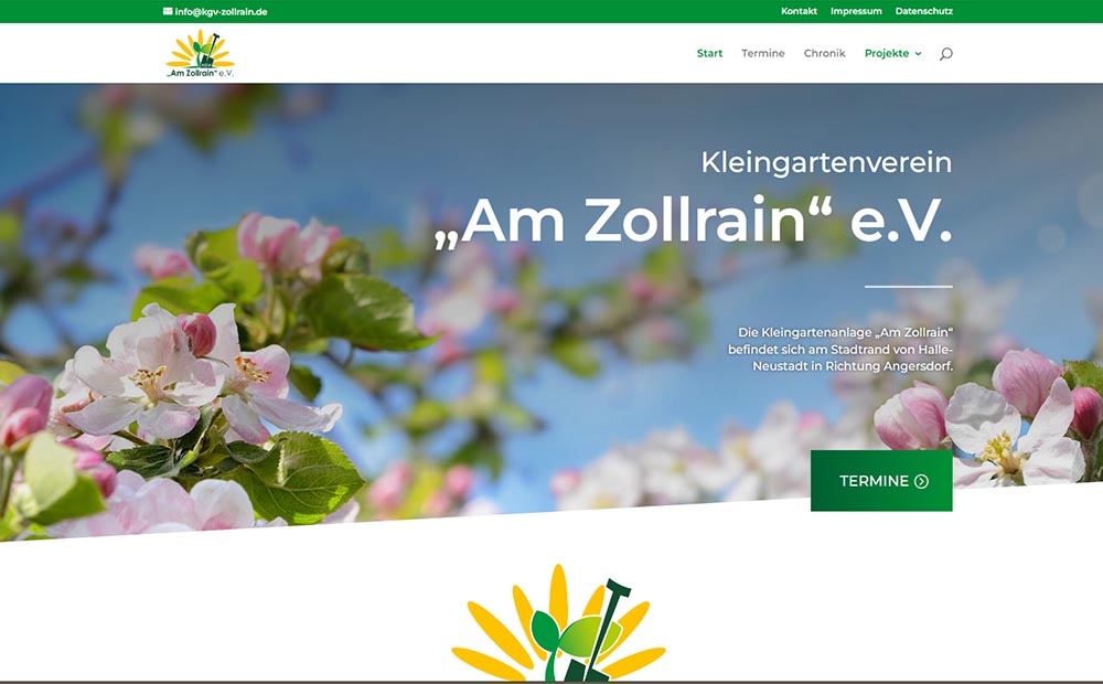 Webseite KGV Zollrain