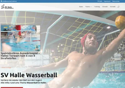 Webseite des SV Halle Wasserball